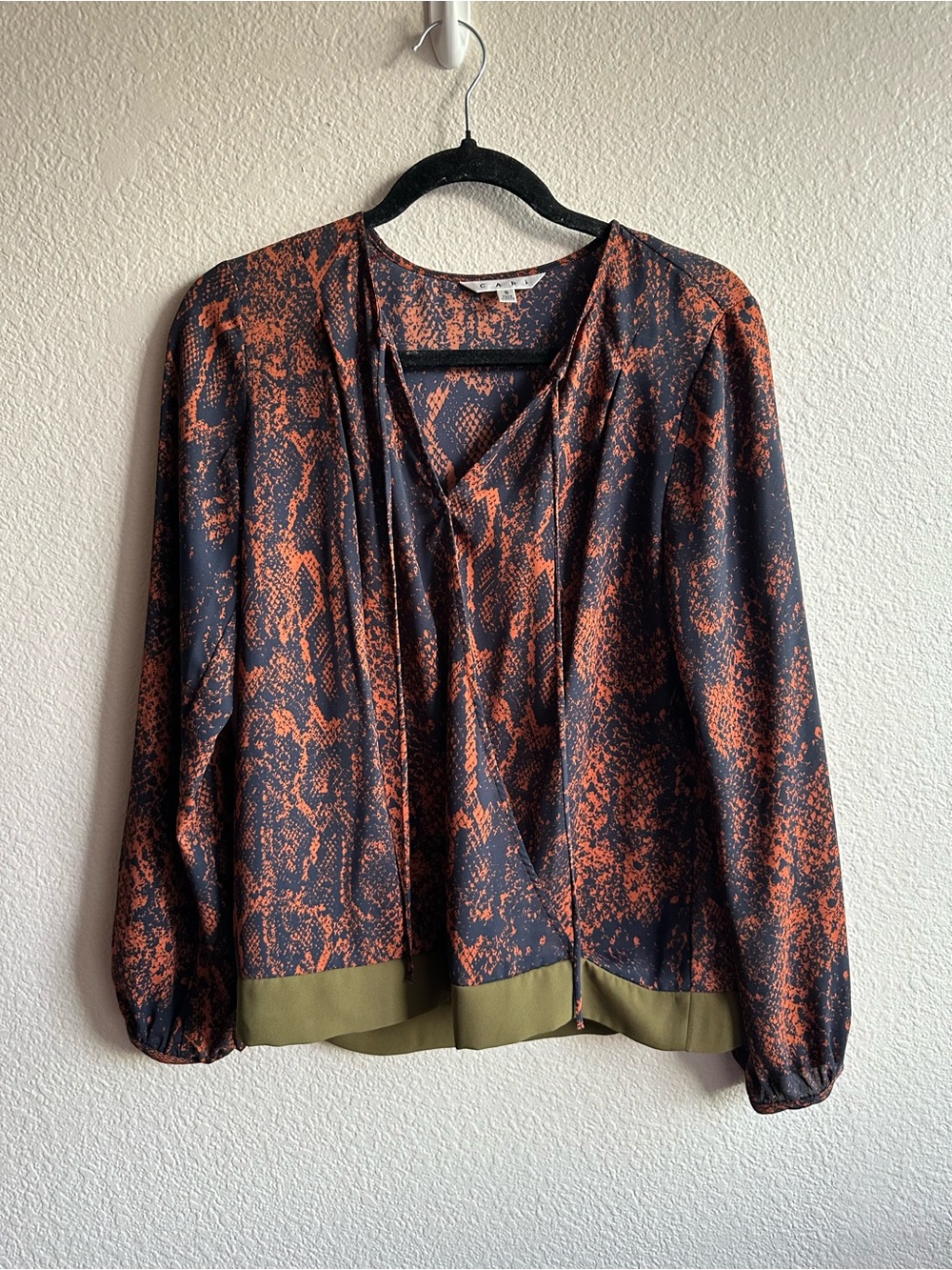 CAbi Border Wrap Blouse